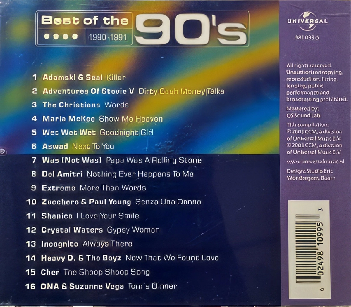 Best Of The 90'S (1990-1991) Back Cover