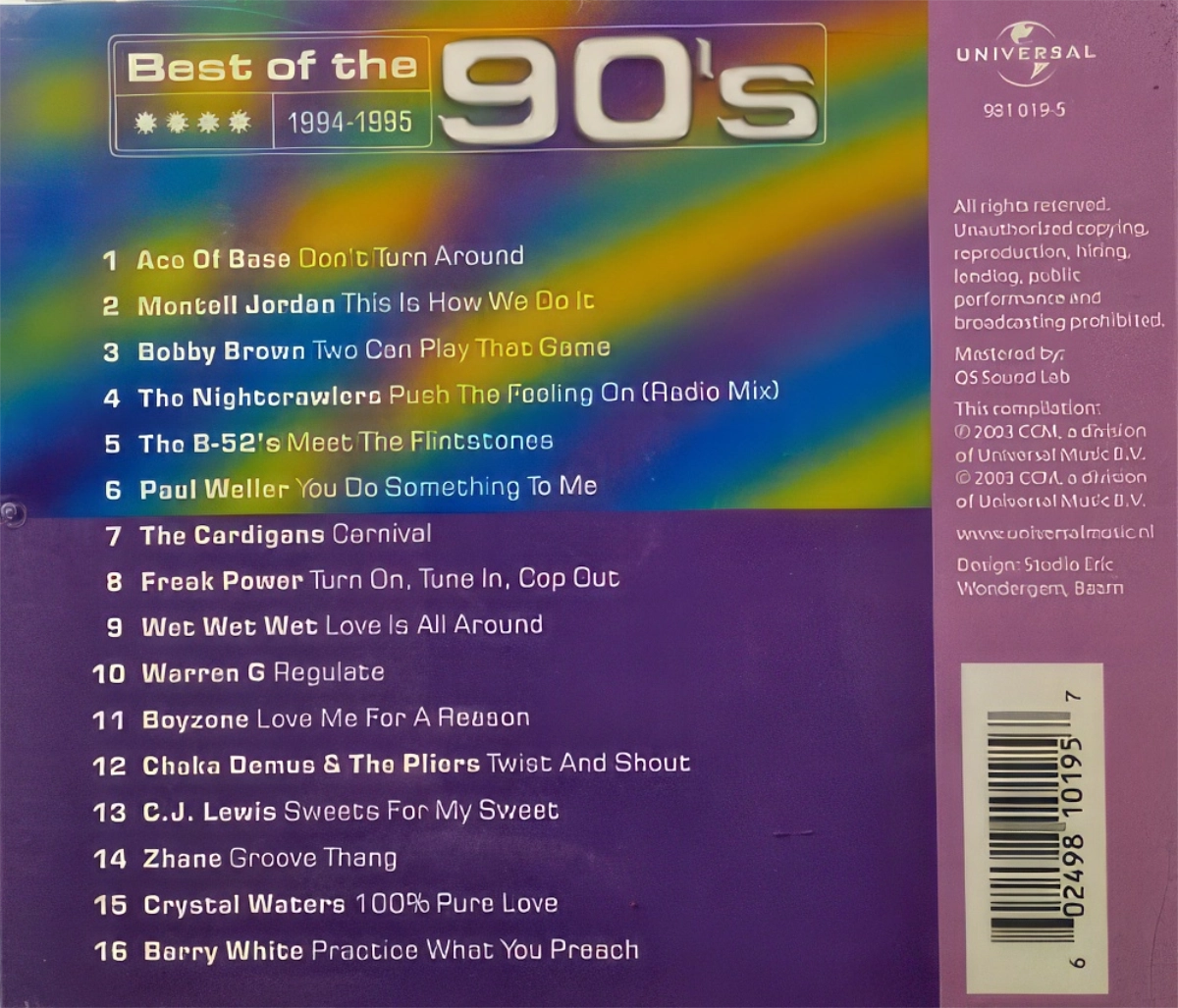 Best Of The 90'S (1994-1995) Back Cover