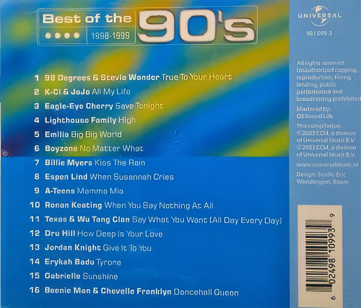 Best Of The 90'S (1998-1999) Back Cover