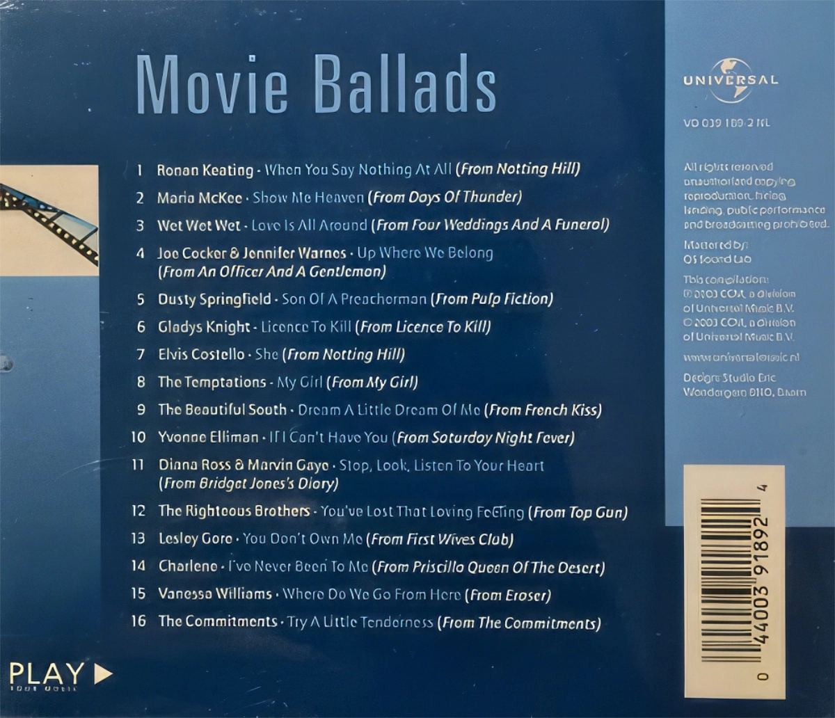 Movie Ballads Back Cover