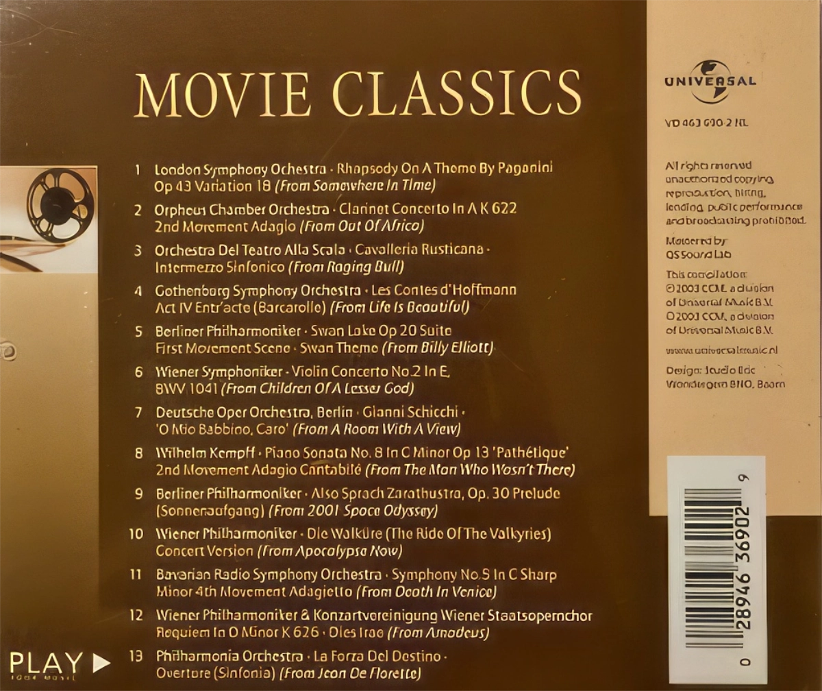 Movie Classics Back Cover
