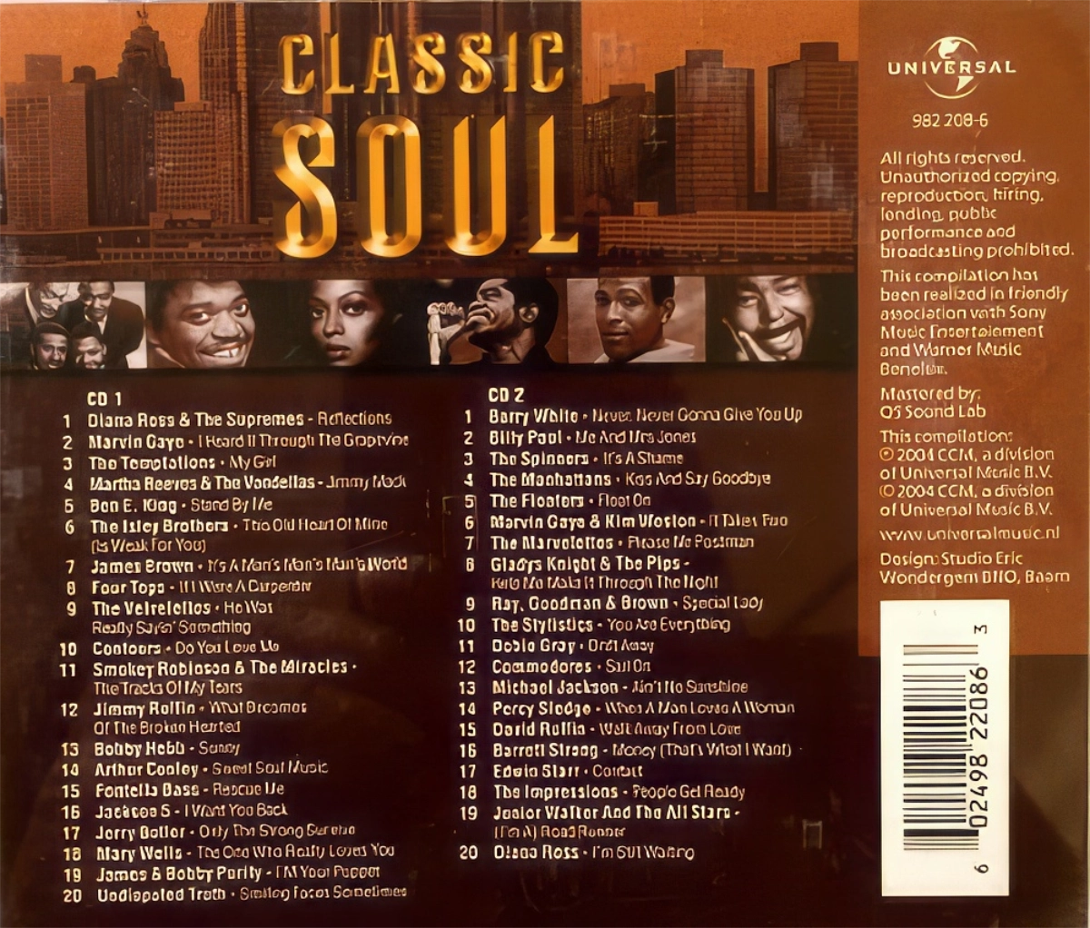 Classic Soul (2 Cd) Back Cover
