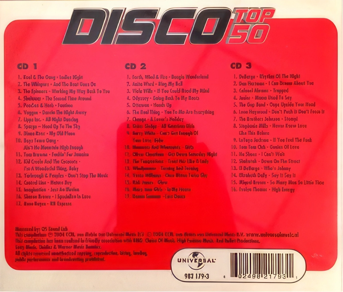 Disco Top 50 Back Cover