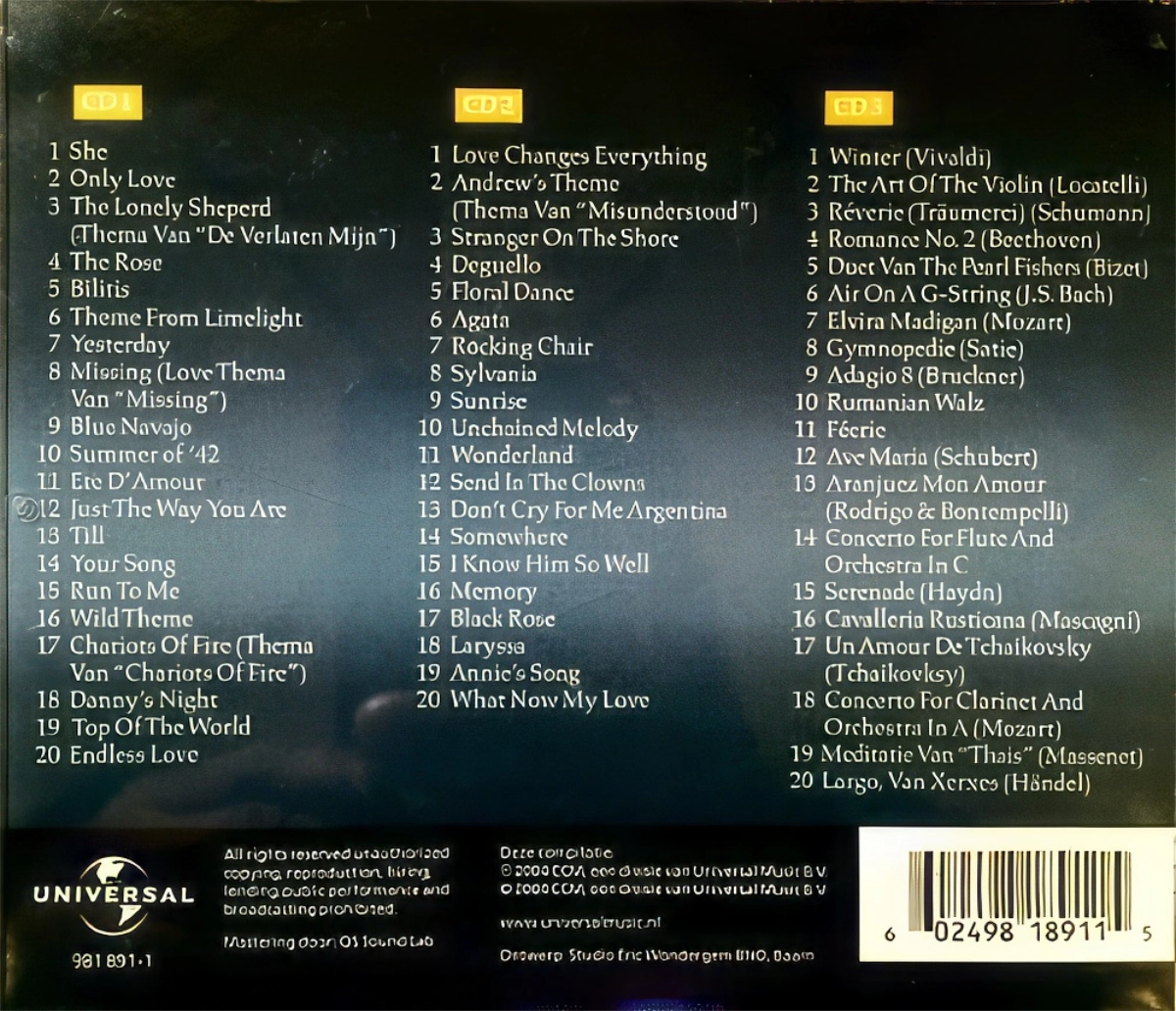 Gheorghe Zamfir .60 Wereld Successen Back Cover
