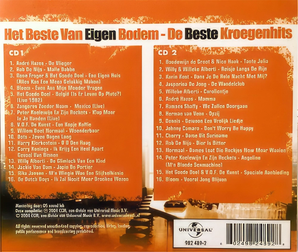 Het Best Van Eigen Bodem .De Best Krogenhits Back Cover
