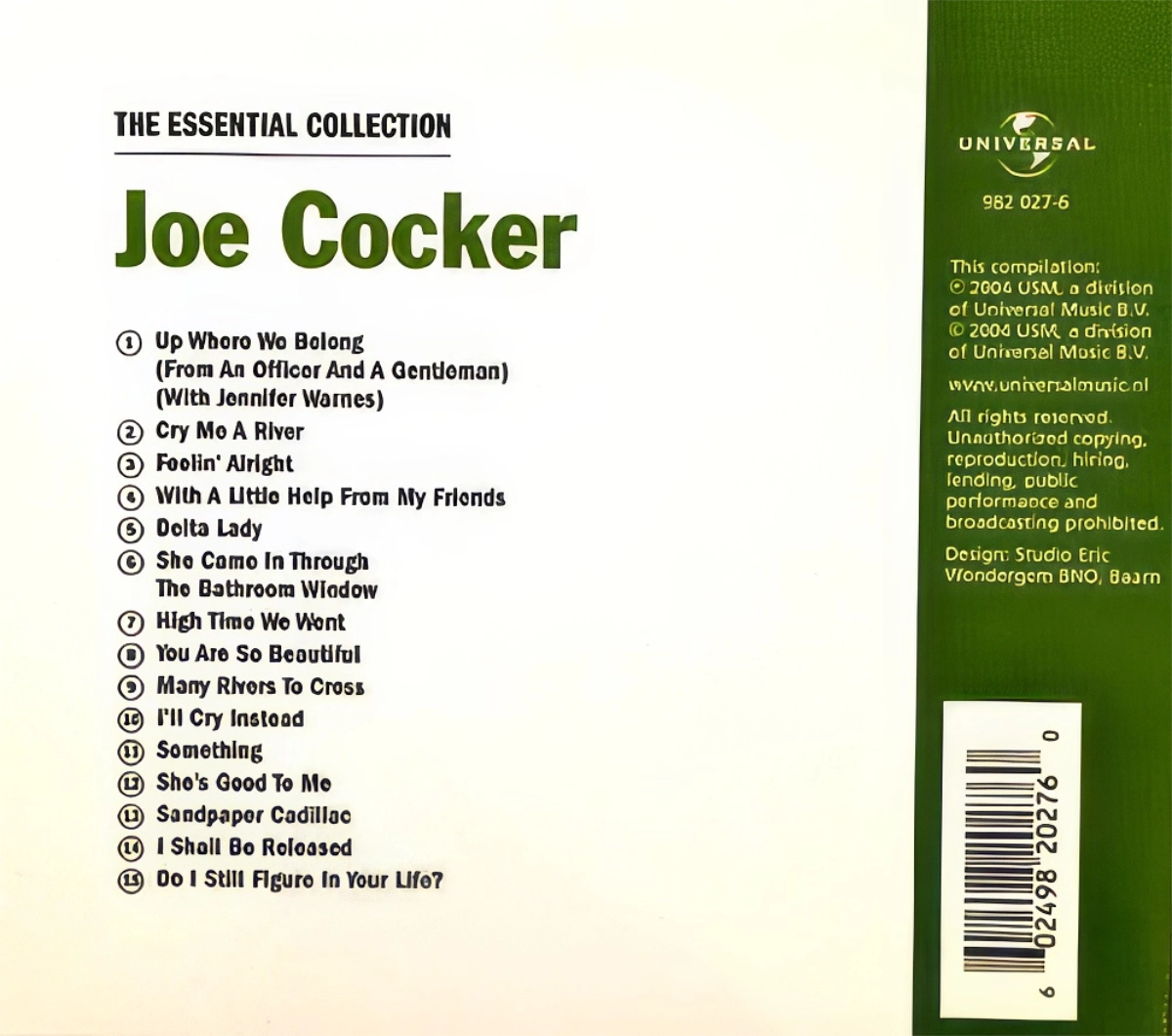 Joe Cocker .The Essential Collection Back Cover