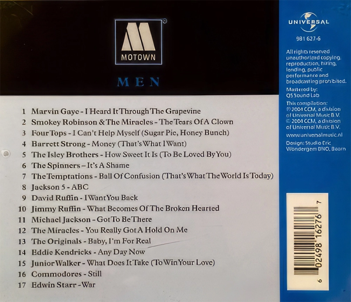 Motown Men Back Cover