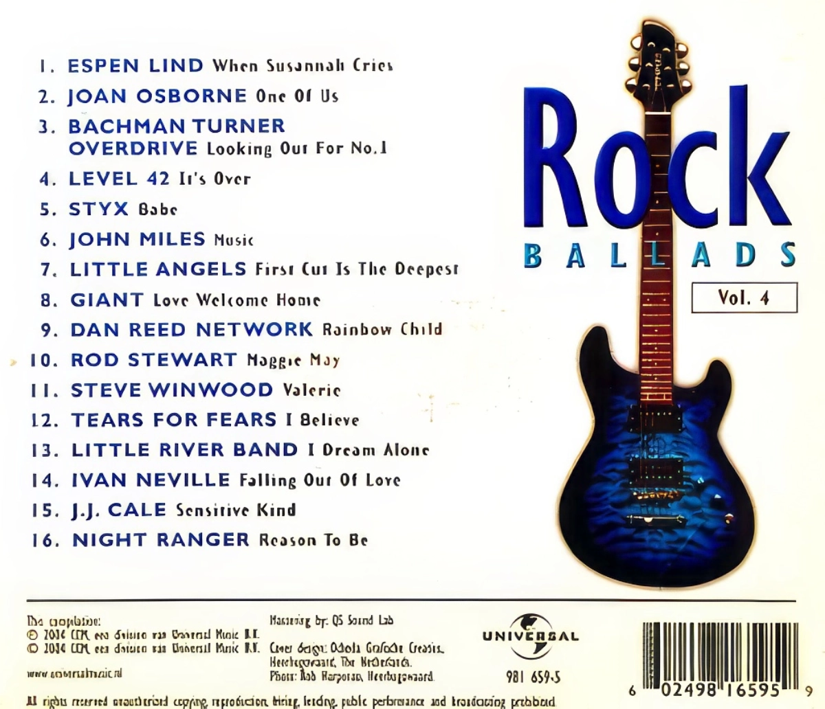 Rock Ballads Vol 4 Back Cover