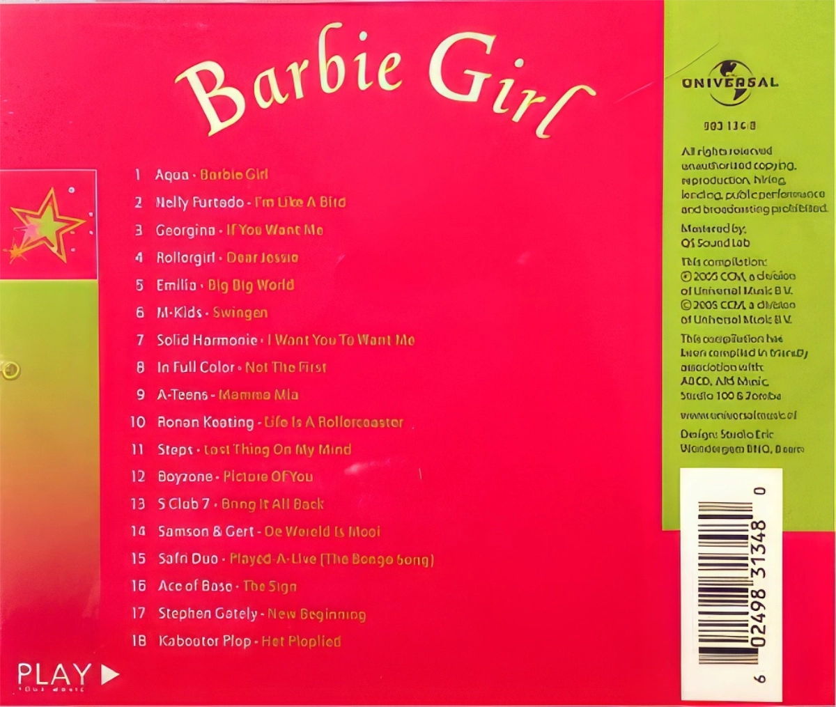 Barbie Girl Back Cover