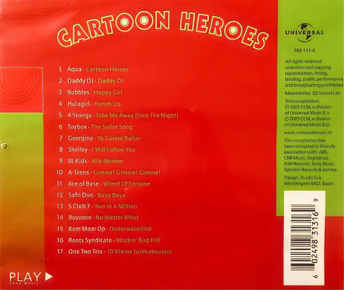 Cartoon Heroes Back Cover
