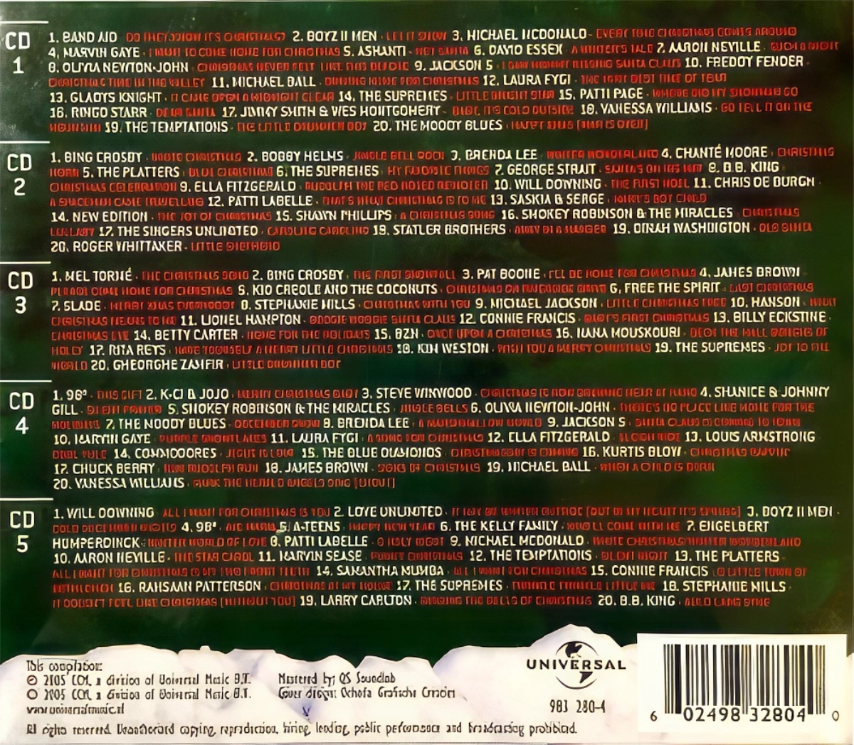 Christmas Top 100 Allertijden Back Cover