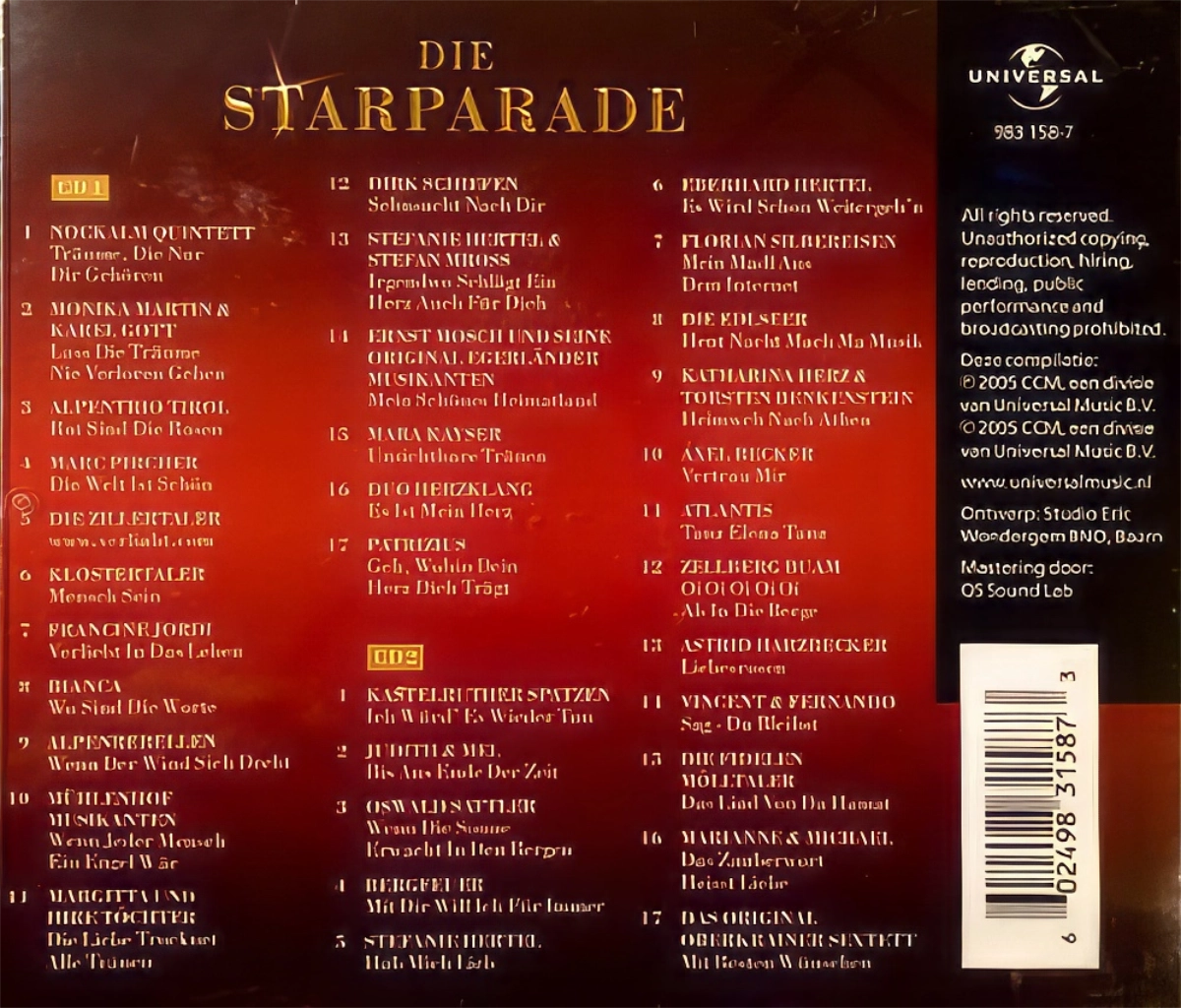 Die Star Parade Hit Auf Hit Back Cover
