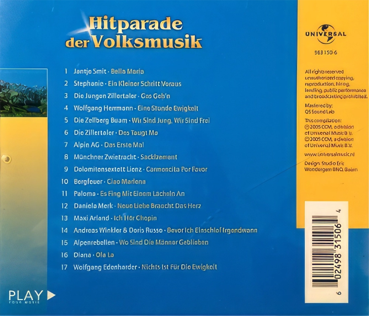 Hitparade Der Volksmusik Back Cover