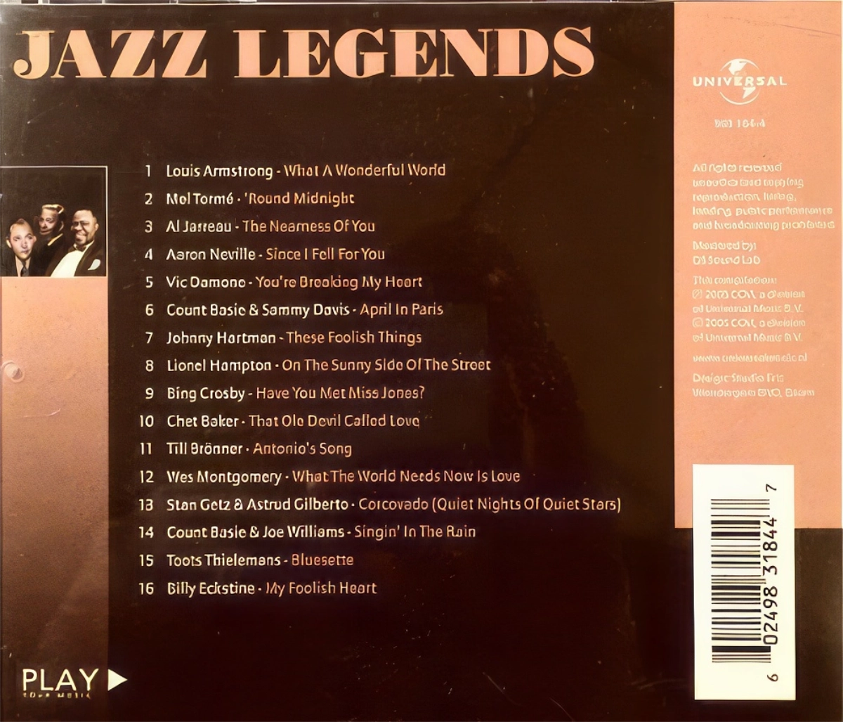 Jazz Legends Back Cover