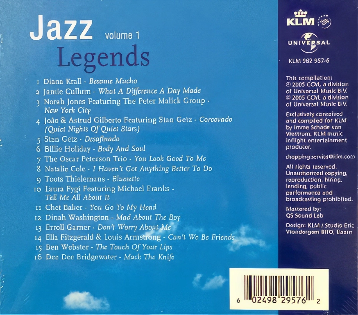 Jazz Legends Vol 1 Back Cover