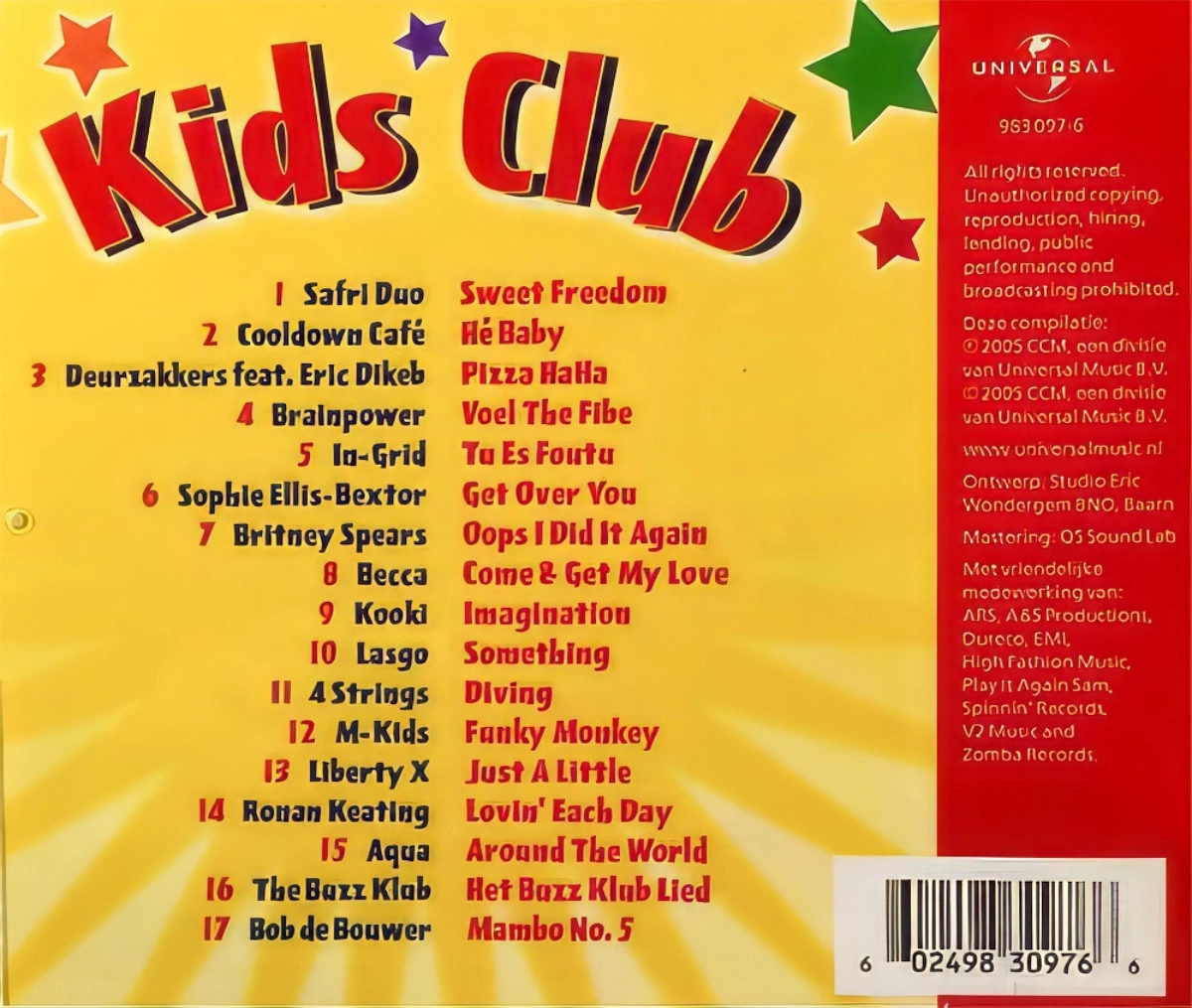 Kids Club Back Cover