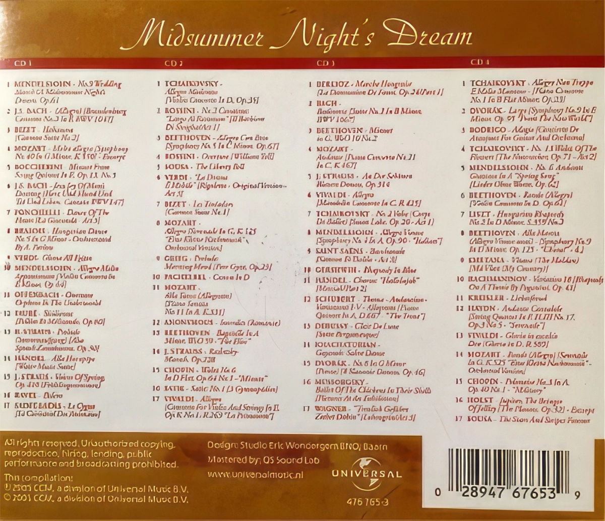 Midsummer Night's Dream Back Cover