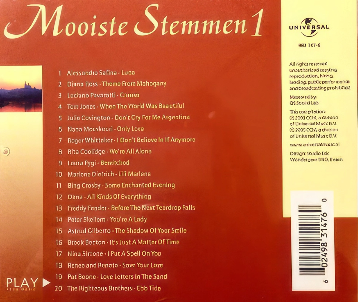 Mooiste Stemmen 1 Back Cover