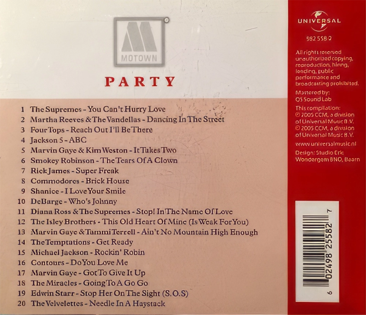 Motown Party Back Cover