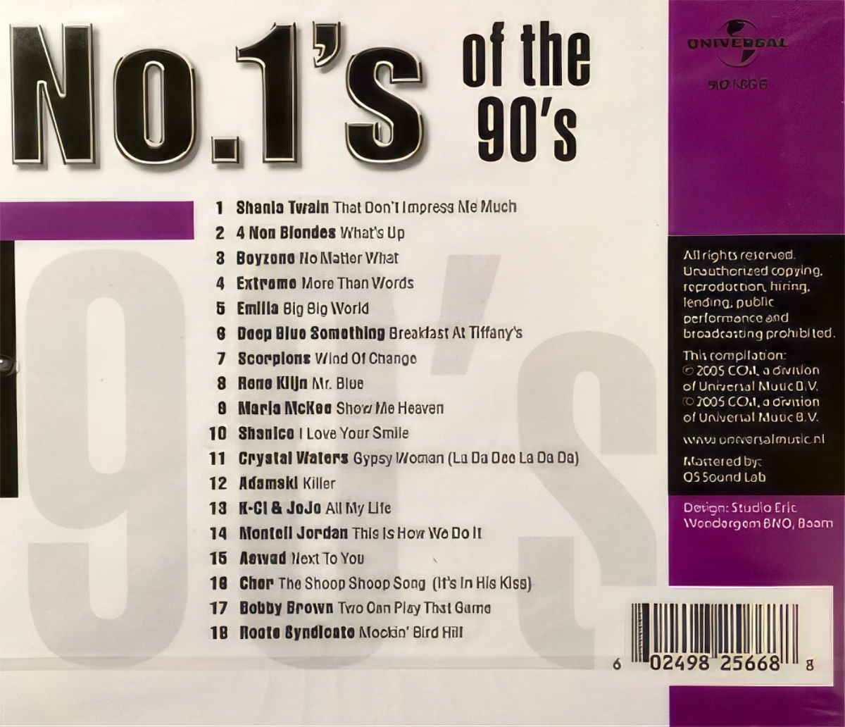 No. 1'S Of The 90'S Back Cover