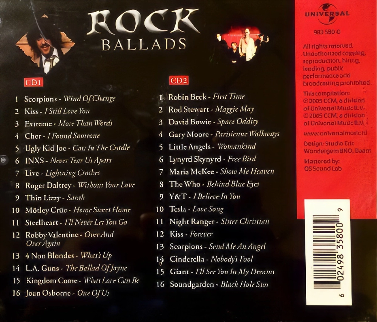 Rock Ballads Back Cover