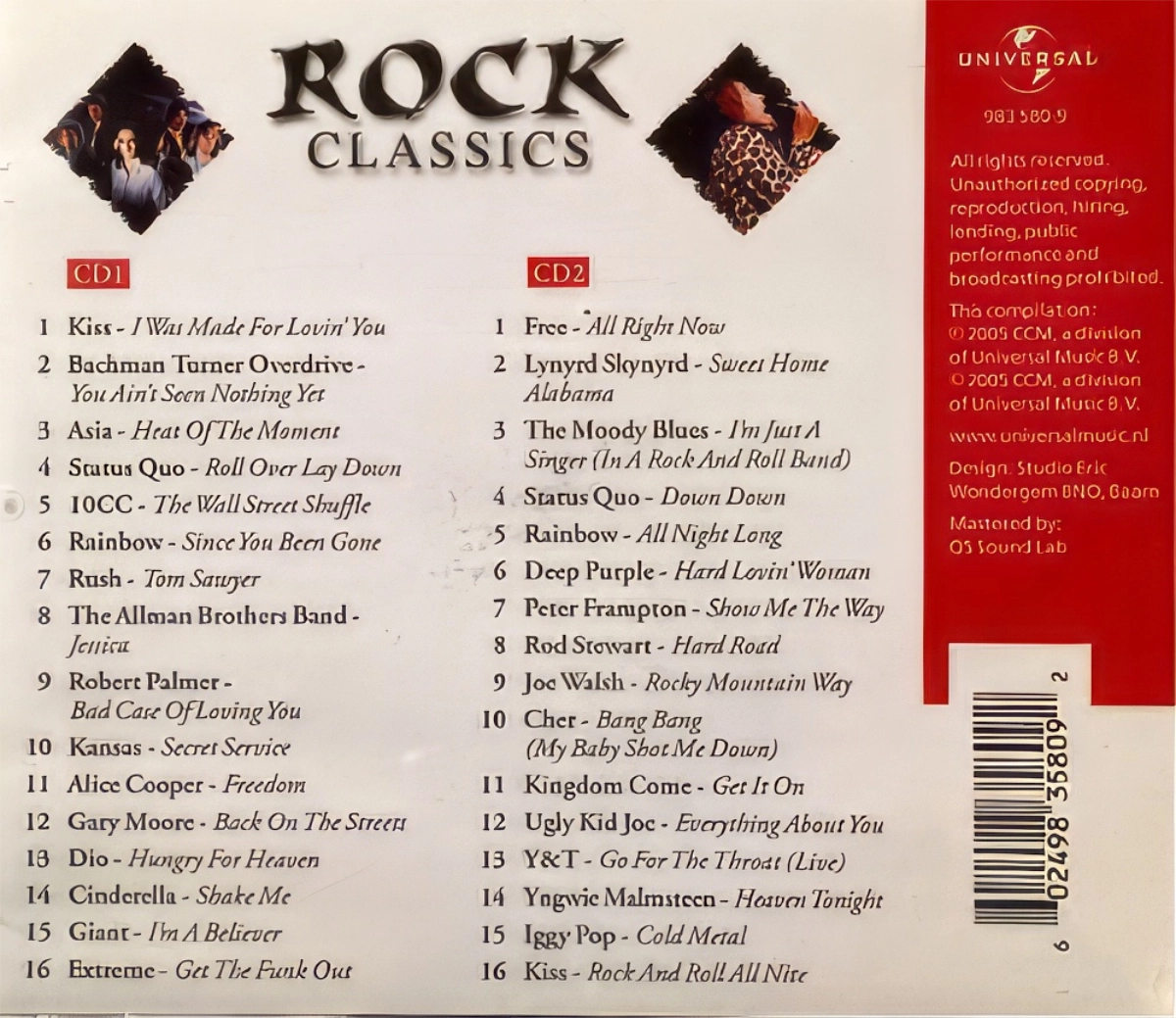 Rock Classics Back Cover