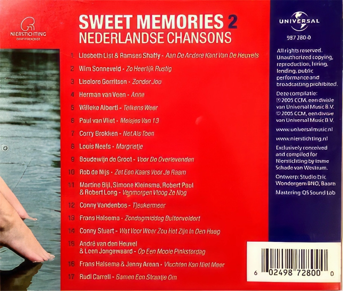 Sweet Memories 2 Nederlanse Chansons Back Cover
