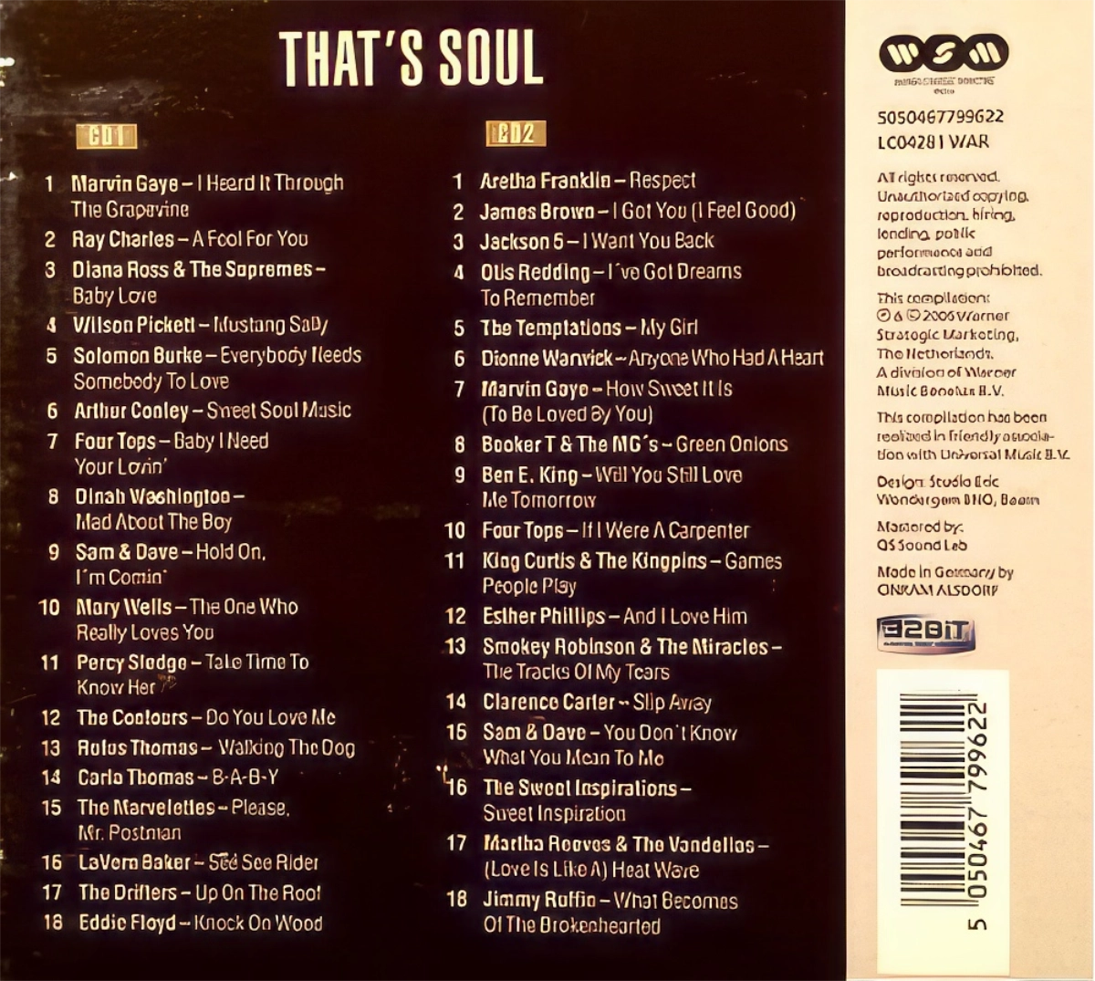 That's Soul The Sixties Vol. 1 Back Cover