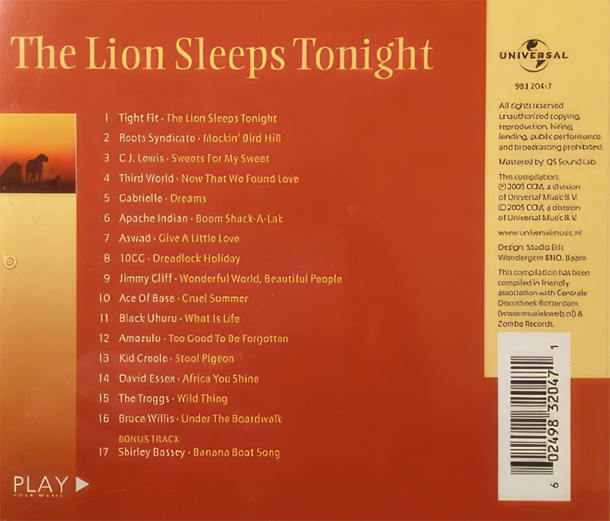 The Lion Sleeps Tonight Back Cover