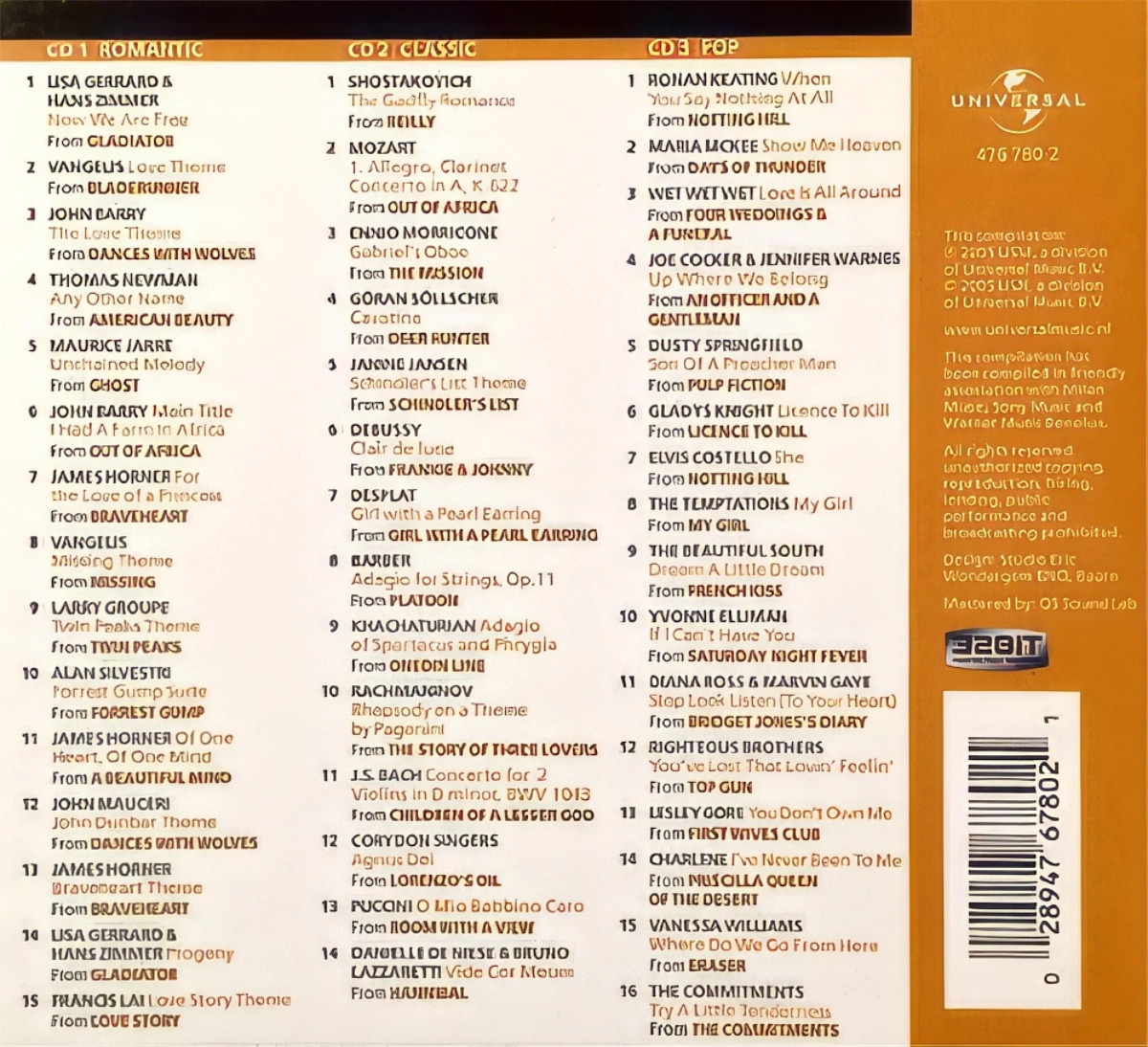 The Ultimate Movie Collection Back Cover