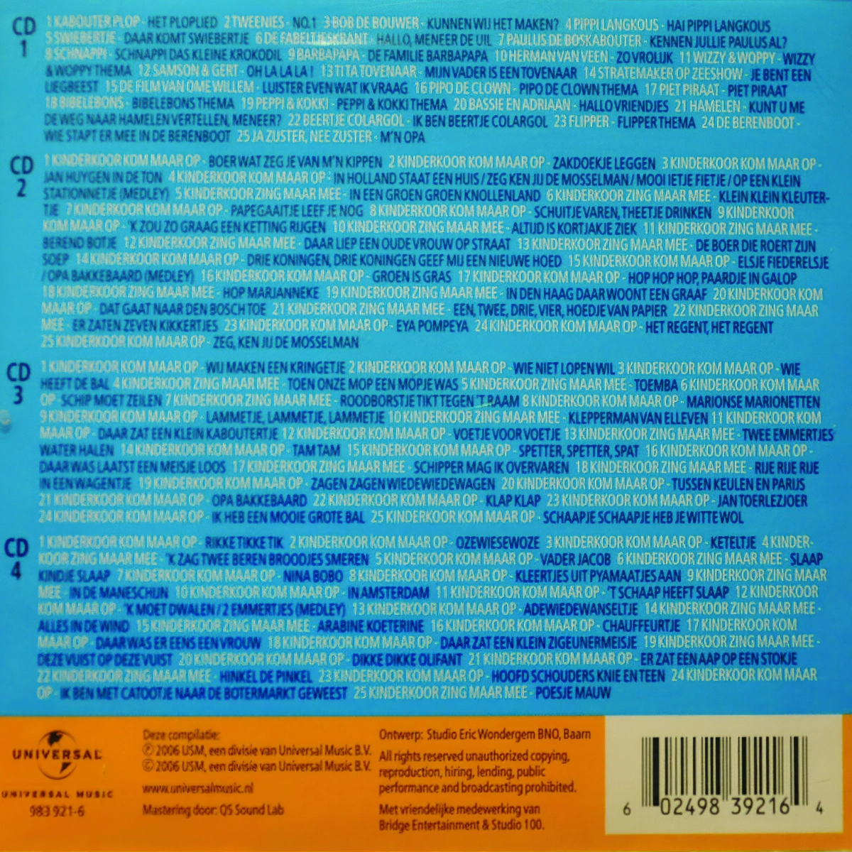 Kinderliedjes Top 100 Allertijden Back Cover