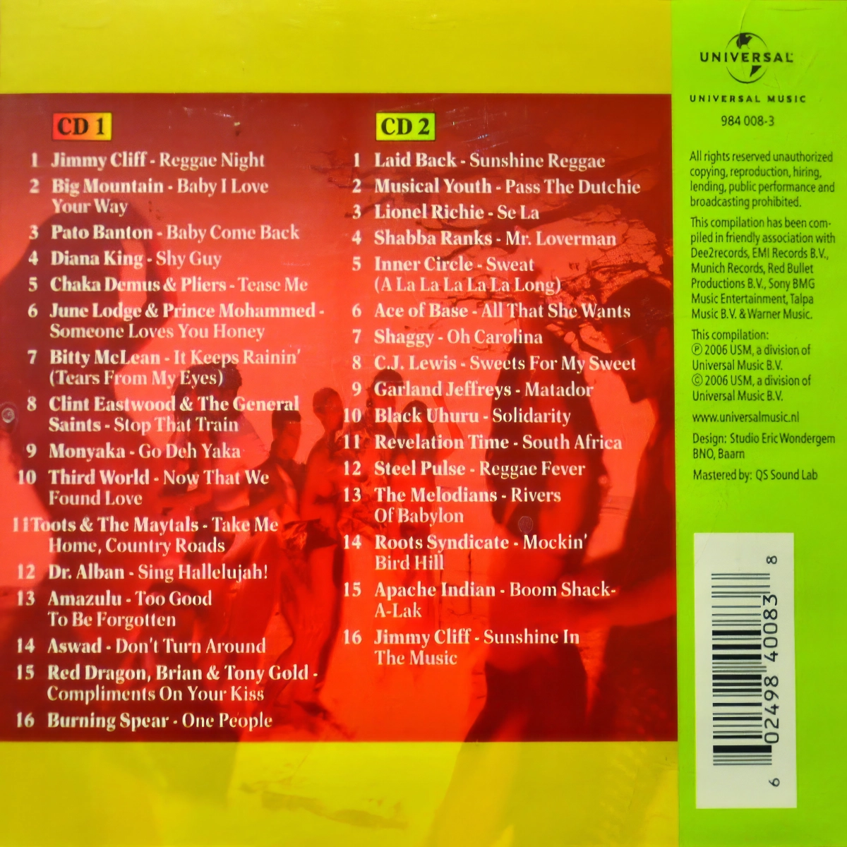 Reggae Night Back Cover