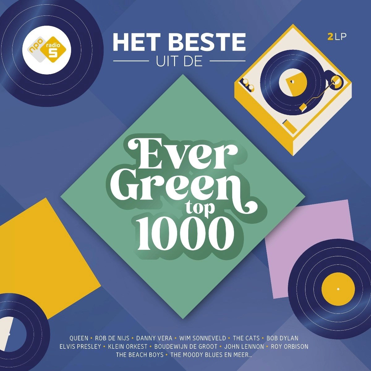 Various Artists - Het Beste Uit De Evergreen Top 1000 (2 LP) (Coloured Vinyl) Levellen