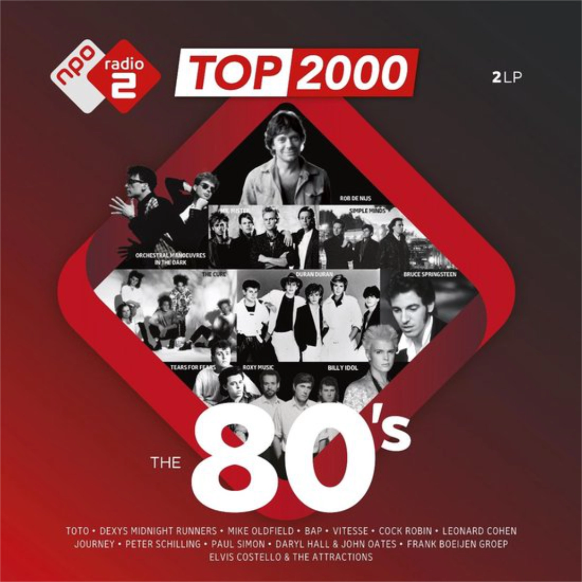 Various Artists - Top 2000 - The 80's (2 LP) (Coloured Vinyl) Levellen